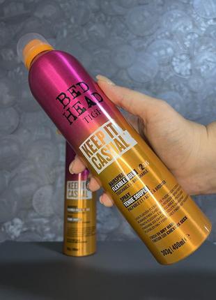 Лак для волосся гнучка фіксація 400ml tigi bed head keep it casual #розвантажую1 фото