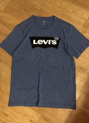 Футболка levi’s оригинал синяя черная белая1 фото