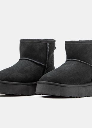 Угги замшеві зимові ❄️ugg mini platform