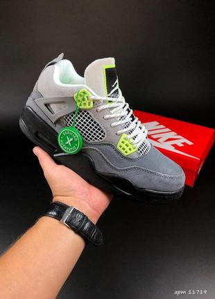 Р.41-45 кроссовки nike air jordan 4 retro серые