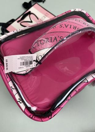 Набор косметичек 4-in-1 train case beauty bag set pink swirl victoria’s secret2 фото