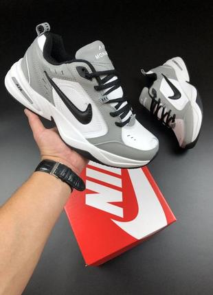 Р.41-46 кросівки nike air monarch сіро-білі термо