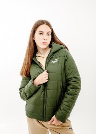 Женская куртка puma ess padded jacket  хаки xs (7d84894031 xs)