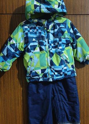 Дитячий зимовий напівкомбінезон+курточка на 12 міс.80-86 см зріст1 фото