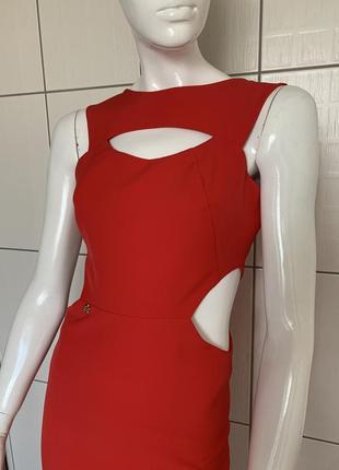 Костюм красный платье пиджак платье миди размер xs s3 фото