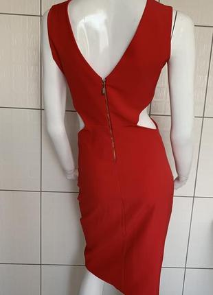 Костюм красный платье пиджак платье миди размер xs s4 фото