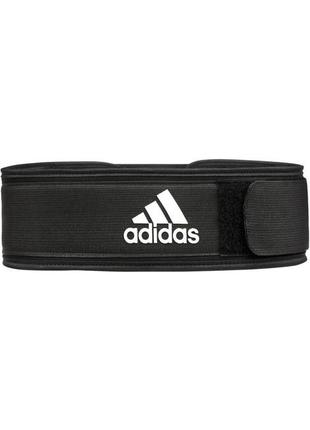 Пояс для тяжелой атлетики adidas essential weightlifting belt черный уни xl (94-120 см) adgb-12256
