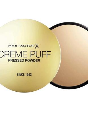 Пудра для лица max factor creme puff pressed powder 05 - translucent (прозрачный)1 фото