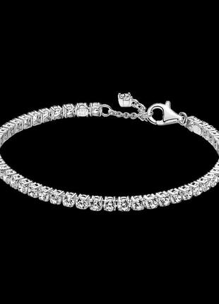 Срібний браслет для намистин пандора тенісного дизайну 591469c01
