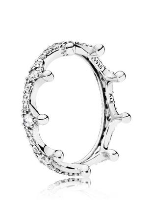 Серебряное кольцо   "корона" 197087cz