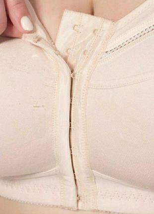 Бюстгальтер бавовняний без кісточок із застібкою спереду