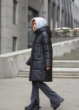 Зимове жіноче пальто пуховик оверсайз1 фото