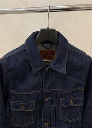 Джинсовая куртка pull & bear синяя мужская2 фото