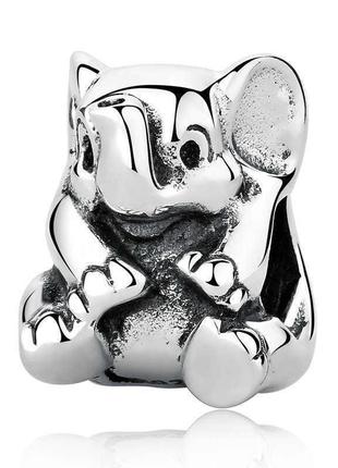 Срібна намистина пандора  "слоник" 791902