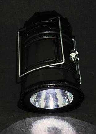 5800t ліхтарик акумуляторний кемпінговий із сонячною панеллю usb powerbank лампа світлодіодна10 фото