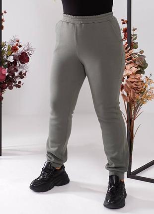 Теплые, спортивные батальные штаны, 50-60 размеров. 2860012 фото
