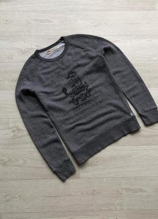 Шикарный свитшот levi's original crew neck logo sweatshirt grey marl