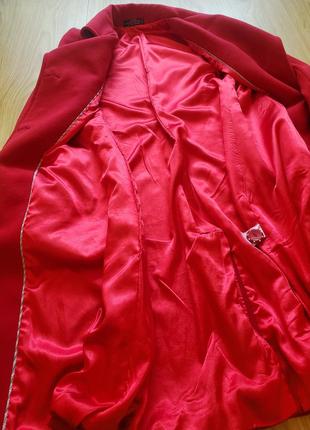 Пальто женское красное 38 размер3 фото