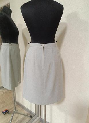 Костюм с юбкой удлиненный жакет пиджак блейзер винтаж ретро 80 юбка с разрезом7 фото