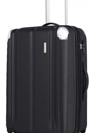 Большой пластиковый чемодан travelite city 78 л, черный1 фото