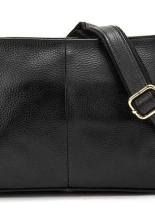 Кожаная сумка женская riche черный2 фото