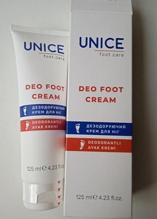 Крем для ніг unice foot care deo foot cream 👣