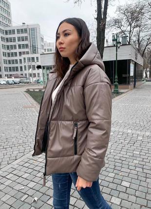 Стильная теплая женская куртка зимняя 
•модель# 73 фото