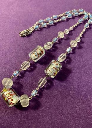 Цікаве намисто з художнього скла, чехословаччина