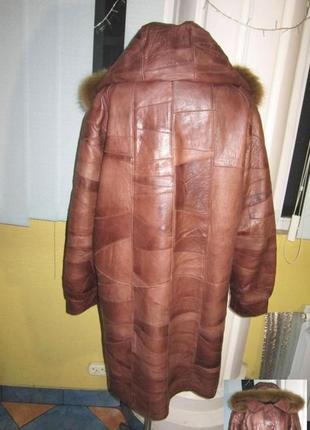 Качественная женская кожаная куртка с капюшоном. германия. 60р. лот 573 фото