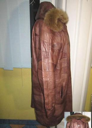 Качественная женская кожаная куртка с капюшоном. германия. 60р. лот 578 фото
