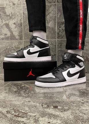 Кроссовки nike air jordan 1 высокие \}{ мужские кроссовки найк демисезонные..8 фото