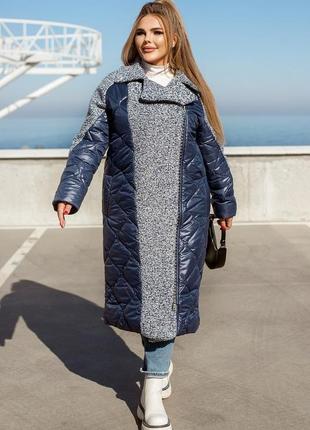 Женское зимнее пальто большого размера: 46-48, 50-52, 54-56, 58-60, 62-64, 66-682 фото