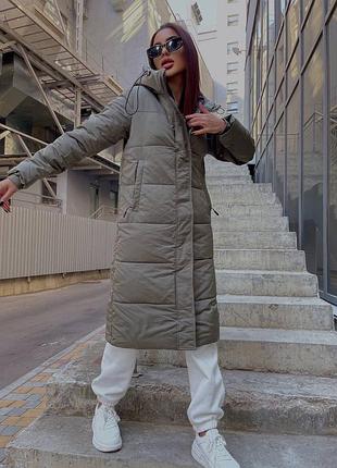 Зимний пуховик длинная куртка