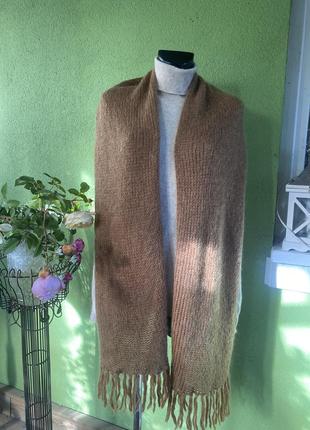 Шарф длинный мохер/шерсть