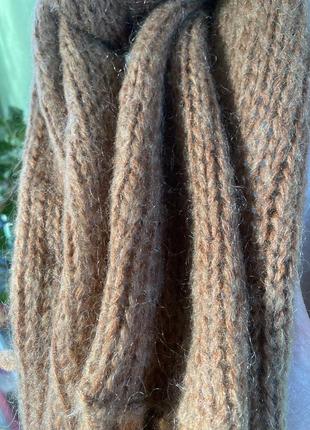 Шарф длинный мохер/шерсть