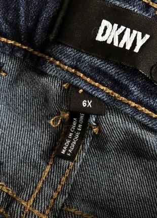 Dkny джинсы на девочку 7 лет 122 см синие скини рваные3 фото