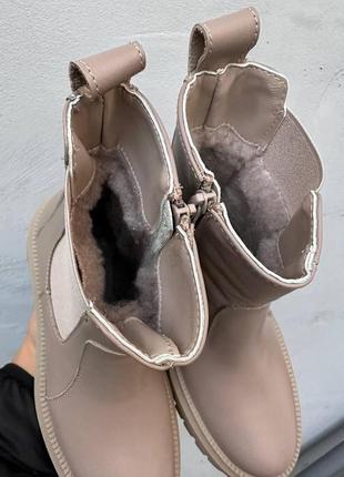 Жіночі черевики шкіряні зимові бежеві comfort 16, розмір: 38, 39, 404 фото