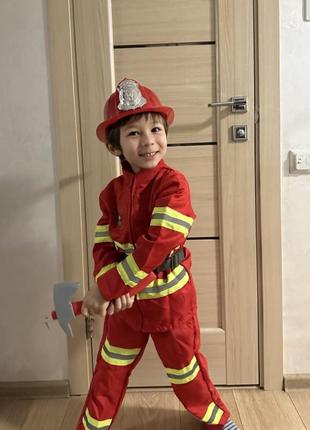 Детский костюм пожарник на 3-4, 5-6, 7-8 лет