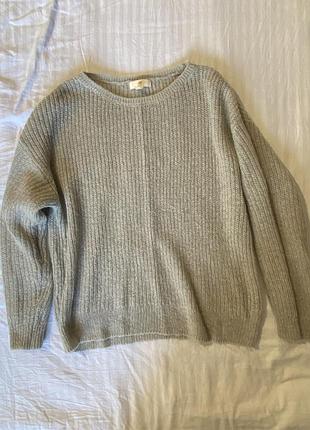 Вязаный свитер серый h&amp;m m