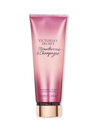 Ароматний лосьйон для тіла «strawberries & champagne». victoria's secret. оригінал 🇺🇸