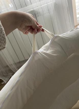 Кокон oh my kids с кокосовым матрасом белый для новорожденного