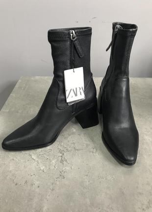 Ботинки zara, туфли сейчас, каблук осенние zara3 фото