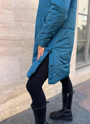 Теплая женская стеганая куртка  большие размеры и норма (р.42-56)4 фото