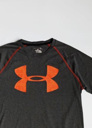 Under armour size m спортивая компрессионная футболка серая андер для бега бокса атлетики