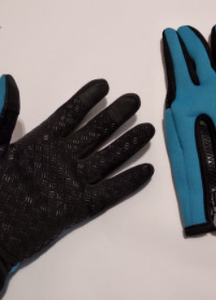 Рукавички сенсорні, вітрозахисні s блакитні b-forest