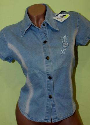 Новая! джинсовая блуза, размер 48-50 наш.