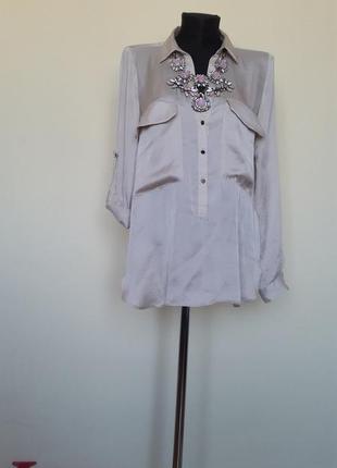 Стильная шелковая блуза от zara1 фото