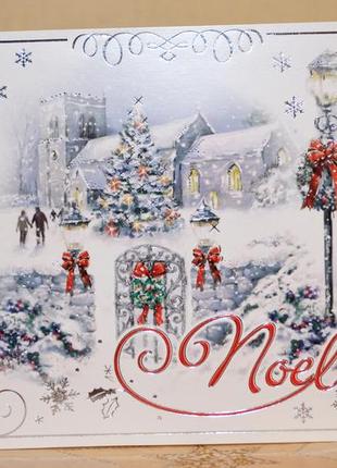 Открытка с сдвойной, merry christmas, noel5 фото