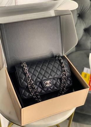 Сумка chanel caviar quilted classic flap small