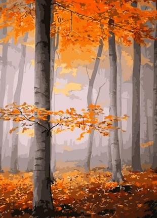 Gs1356 картина номерам чарівна осінь strateg розміром 40х50 см